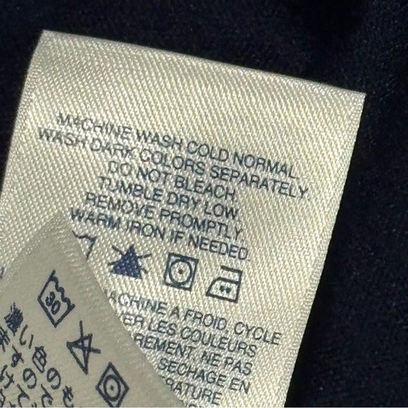 Lands’ End Fleece Pullover Blue White Snowflake 2X - Picture 6 of 6